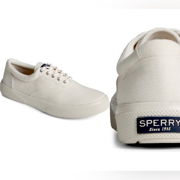 SPERRY Top-Sider Halyard Plushstep CVO Sneaker Men’s ✨ Bone White Size 10.5 - Picture 11 of 11